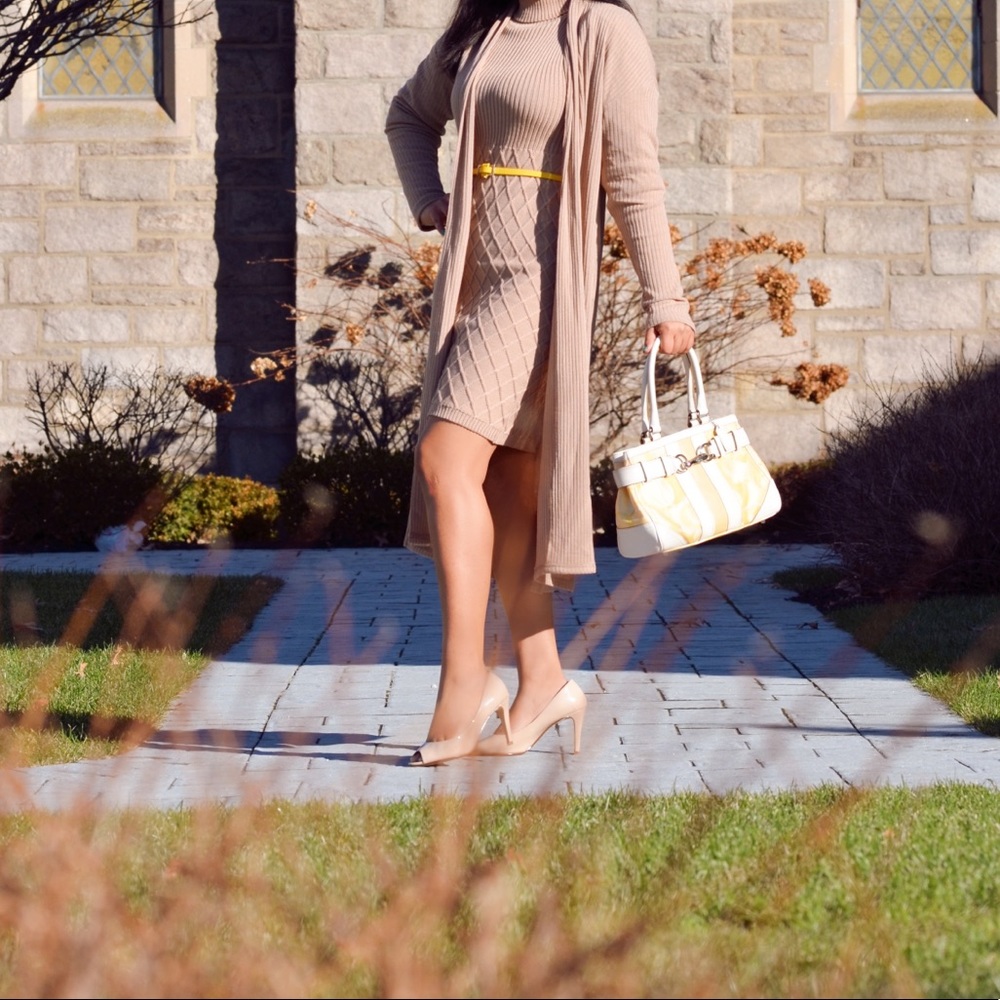 Tan Sweater Dress